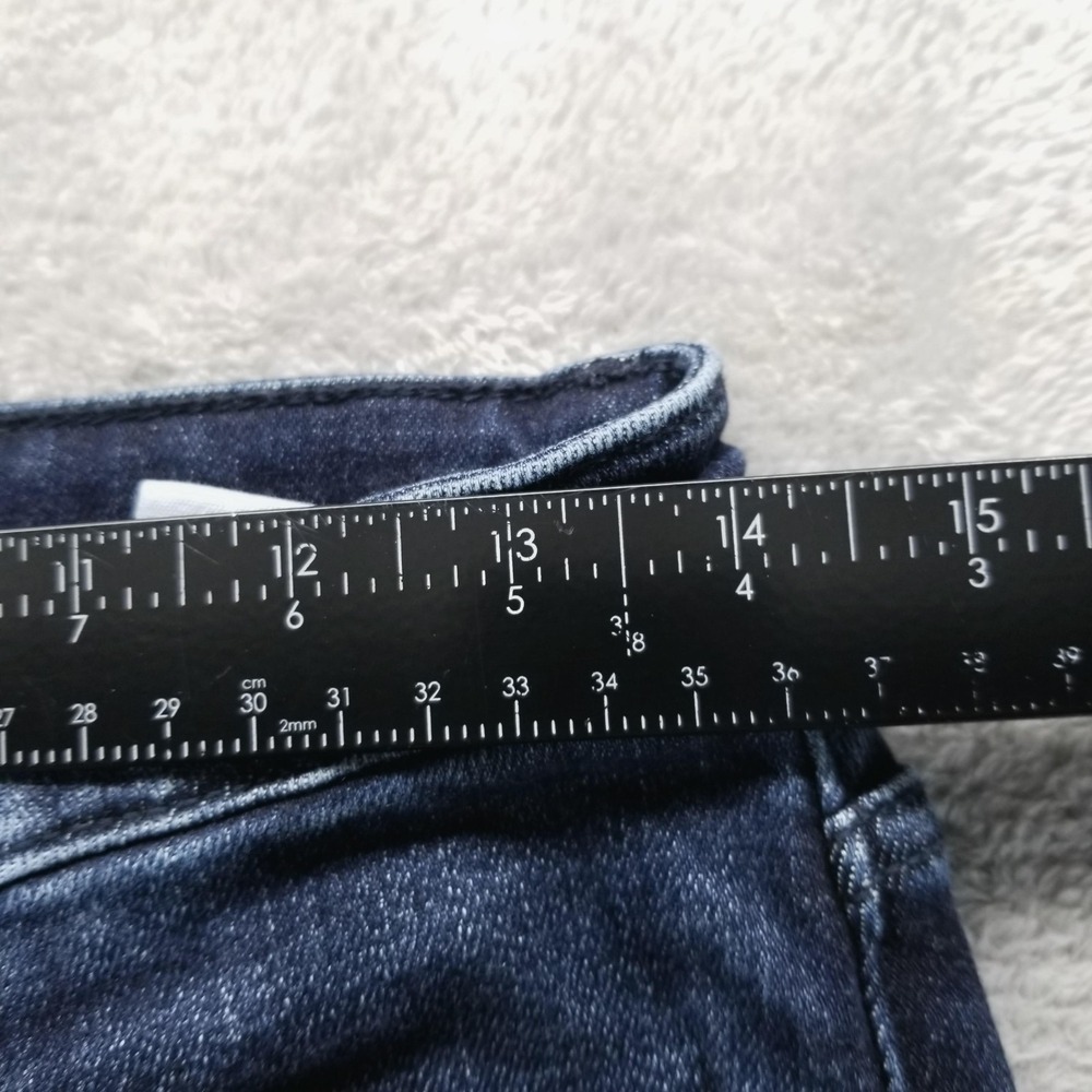 KanCan Jeans Womens 28 Blue Flare High Rise Front Seam Dark Wash Stretch - Picture 5 of 9